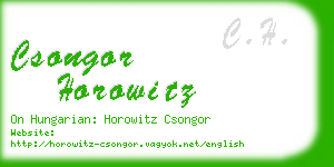csongor horowitz business card
